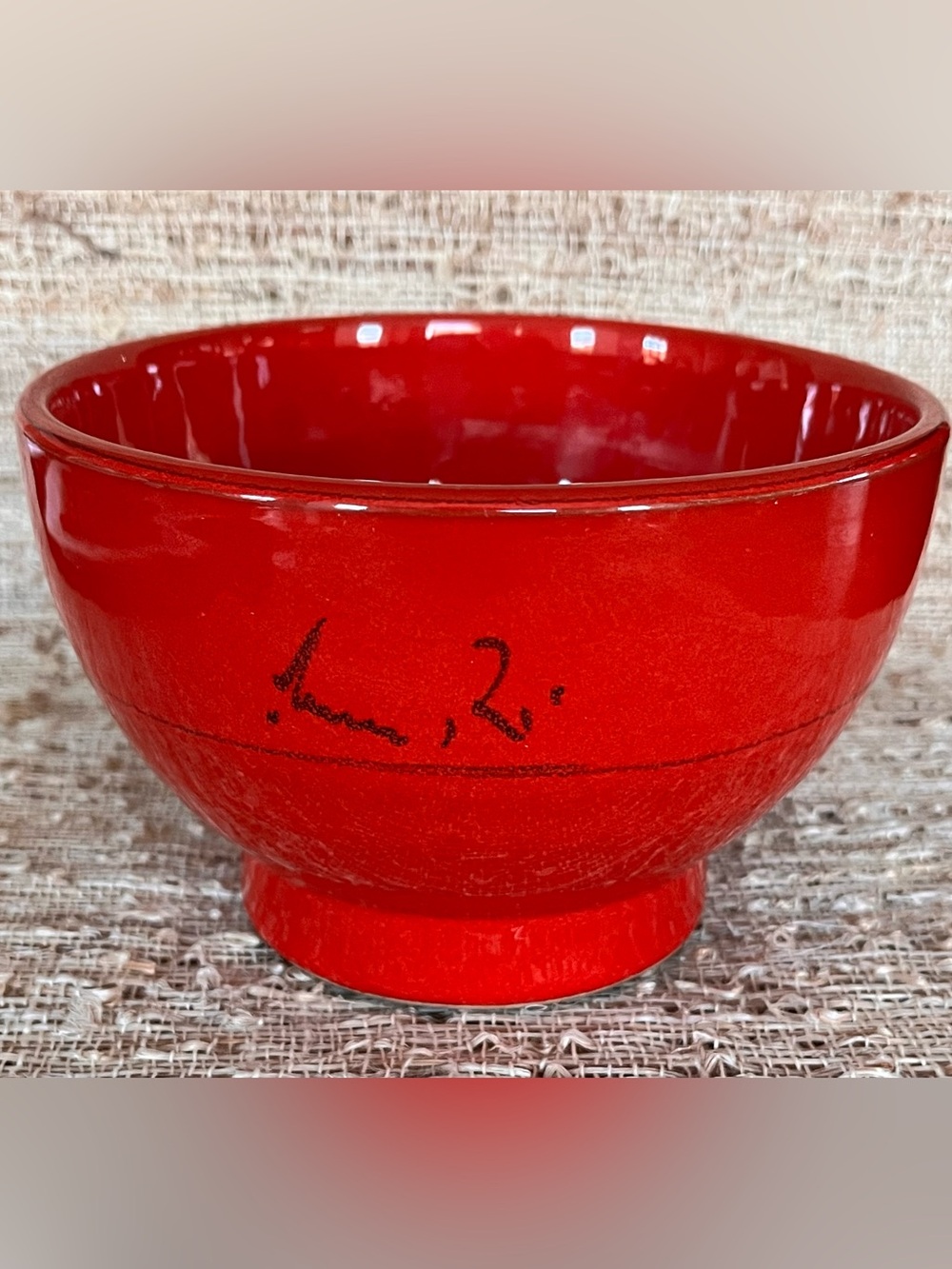 Italy Momma Ro Red Gloss Ceramic Bowl